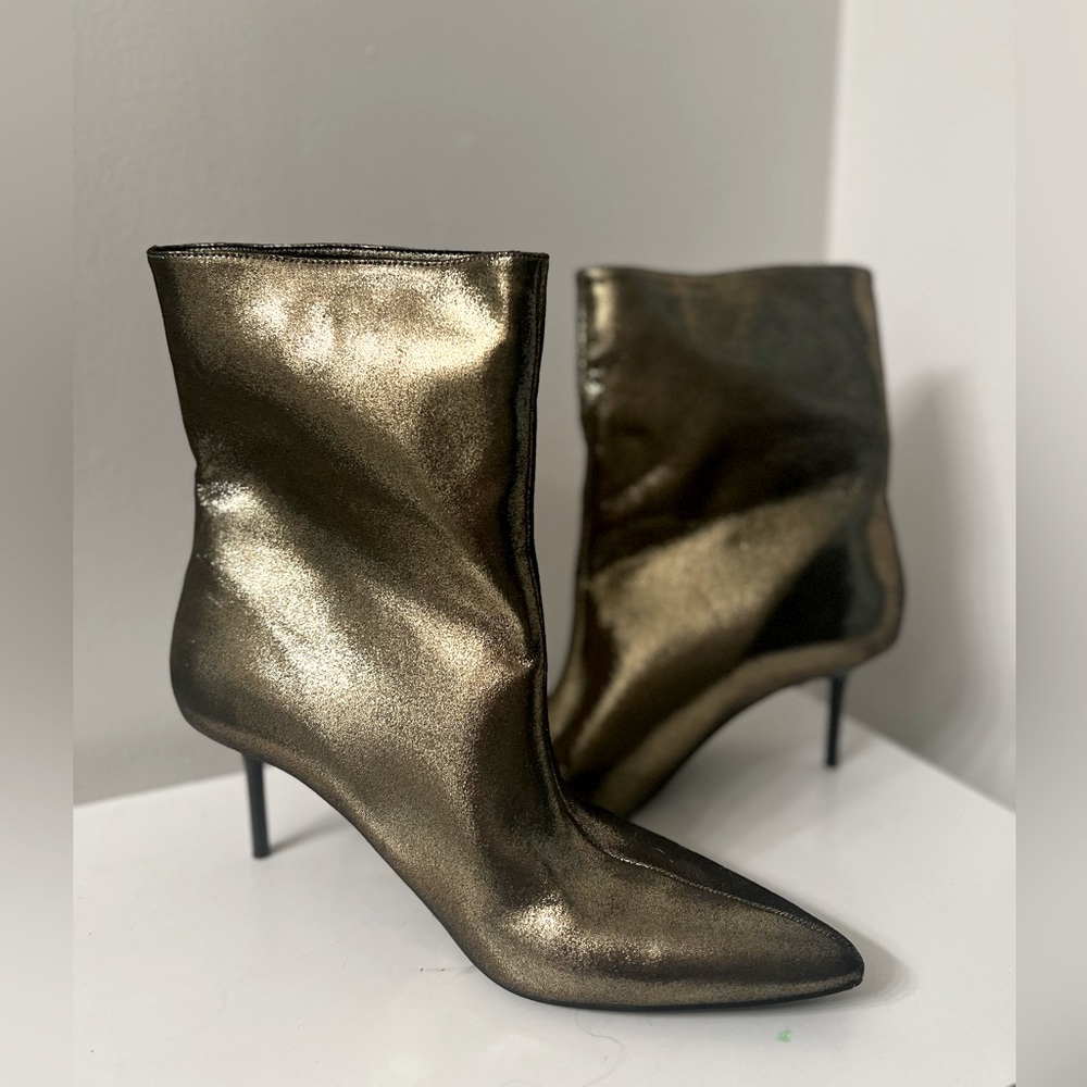 Zara Gold/Bronze Metallic Bootie